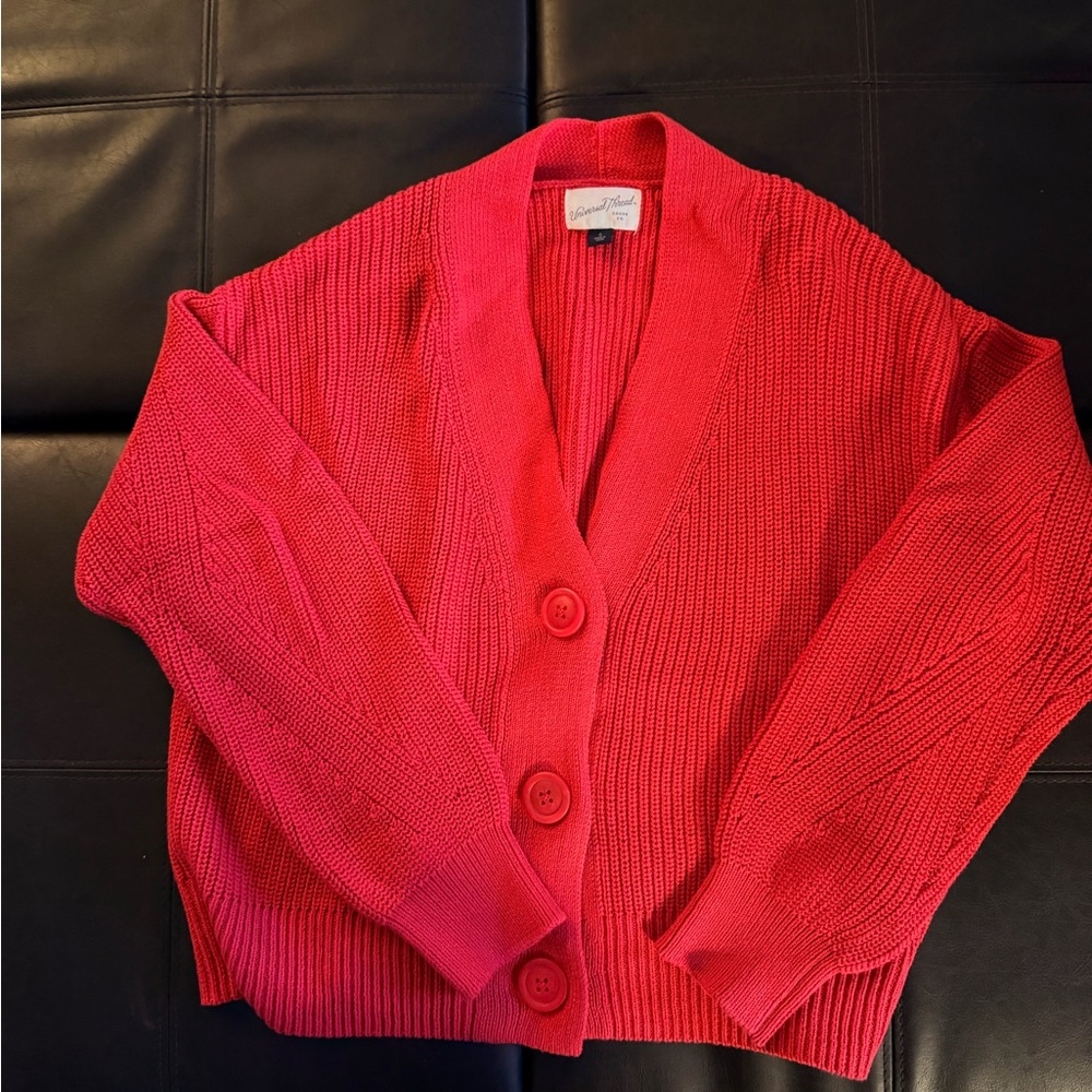 Universal Thread Women's Bright Red Cardigan